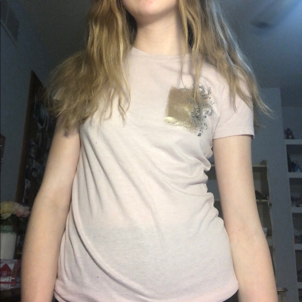 Aeropostale Small T shirt Pink and Gold